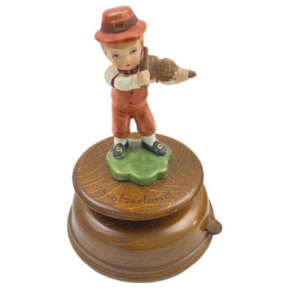 Vintage Gueissaz Jaccard Music Box Swiss Musical Movement Solid Wood Switzerland - Picture 1 of 8